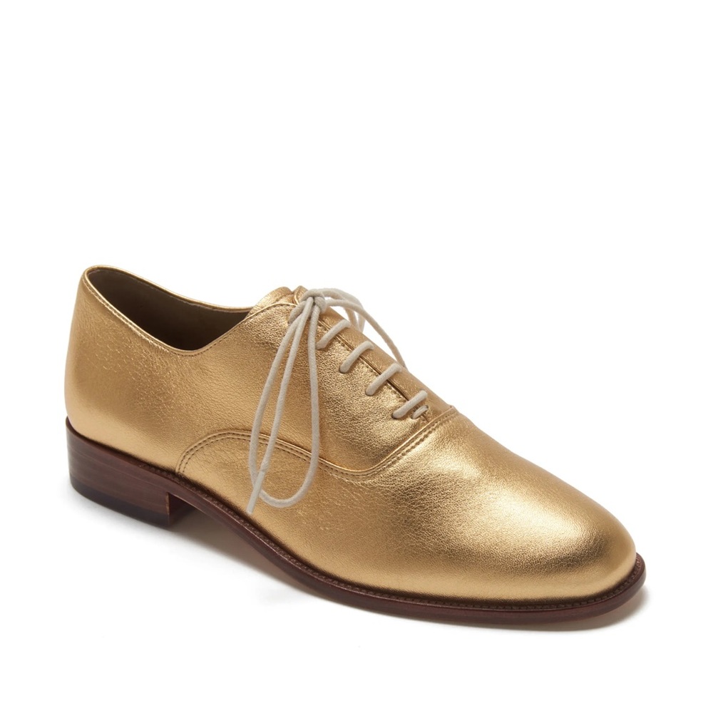 Etienne Aigner Emory Lace Up Oxford in Gold